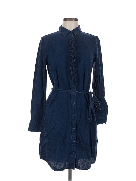 Banana Republic Dresses & Skirts - Banana Republic Navy Long-Sleeve Shirt Dress with Waist Tie